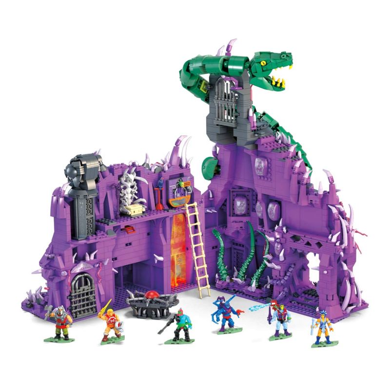 MEGA BLOKS HHD16 non Lego RẮN NÚI bộ đồ chơi xếp lắp ráp ghép mô hình Movie & Game MASTERS OF THE UNIVERSE SNAKE MOUNTAIN Phim Và Trò Chơi 3802 khối