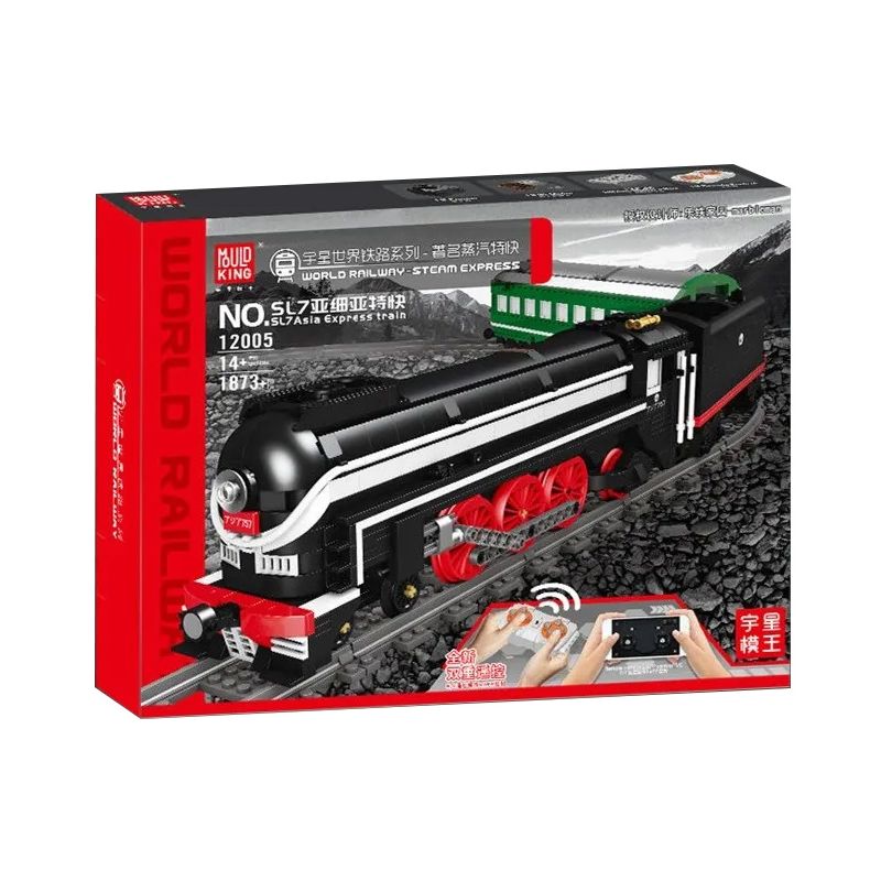 MouldKing 12005 Mould King 12005 non  SL7 ASIATE. bộ đồ chơi xếp lắp ráp ghép mô hình Trains SL7 ASIA EXPRESS TRAIN Tàu Hỏa 1873 khối