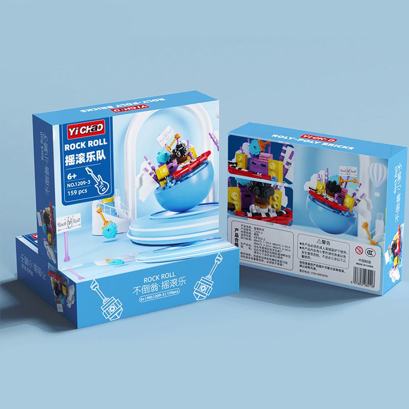 YICHAO 1209-1 non  BAN NHẠC ROCK bộ đồ chơi xếp lắp ráp ghép mô hình ROCK ROLL 164 khối
