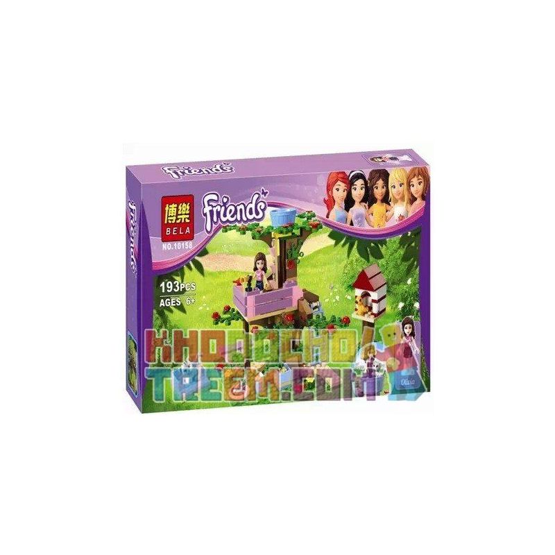 NOT Lego FRIENDS 3065 Olivia's Tree House, Bela 10158 Lari 10158 Xếp hình ngôi nhà trên cây của Olivia 191 khối NOT Lego FRIENDS 3065 Olivia's Tree House, Bela 10158 Lari 10158 Xếp hình ngôi nhà trên cây của Olivia 191 khối