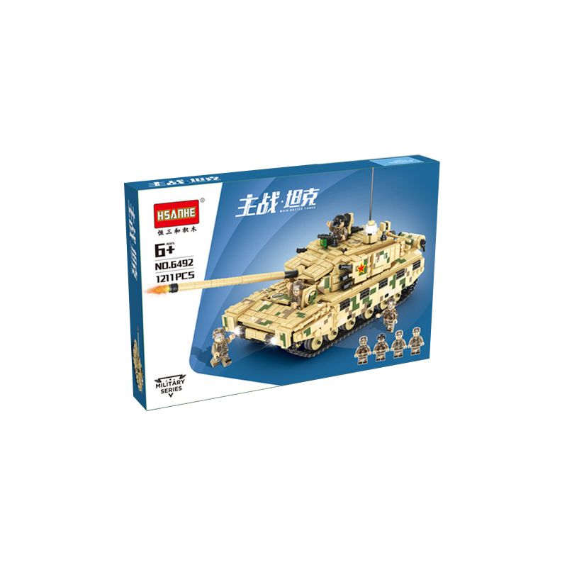 HSANHE CACO 6492 non Lego XE TĂNG CHIẾN ĐẤU CHÍNH bộ đồ chơi xếp lắp ráp ghép mô hình Military Army MAIN BATTLE TANKS Quân Sự Bộ Đội 1211 khối