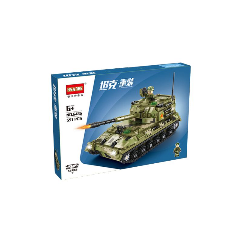 HSANHE CACO 6486 non Lego XE TĂNG PHÁO HẠNG NẶNG bộ đồ chơi xếp lắp ráp ghép mô hình Military Army TANK HEAVY EQUIPMENT Quân Sự Bộ Đội 551 khối