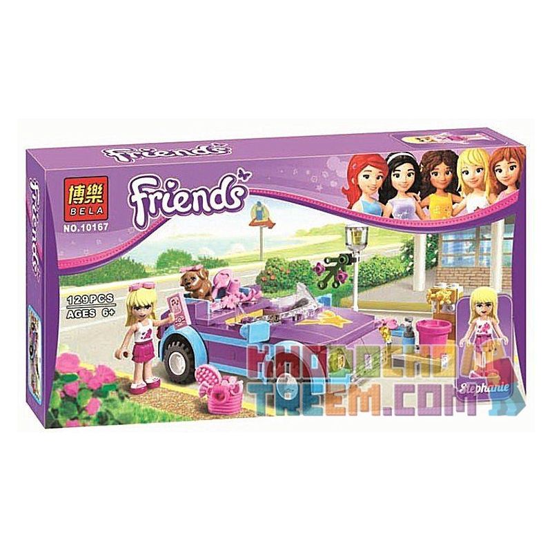 NOT Lego FRIENDS 3183 Stephanie's Cool Convertible, Bela 10167 Lari 10167 Xếp hình xe hơi điệu đà của Stephanie 130 khối NOT Lego FRIENDS 3183 Stephanie's Cool Convertible, Bela 10167 Lari 10167 Xếp hình xe hơi điệu đà của Stephanie 130 khối