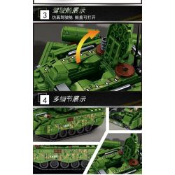 LEYI 66001 non  99 XE TĂNG bộ đồ chơi xếp lắp ráp ghép mô hình Military Army MILITARY TANK TYPE 99 MAIN BATTLE Quân Sự Bộ Đội 836 khối