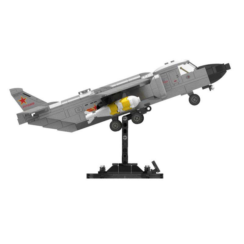 JAKI JK9157 9157 non  MÁY BAY NÉM BOM TẦM XA H-6K bộ đồ chơi xếp lắp ráp ghép mô hình MILITARY ZONE H-6K LONG-RANGE BOMBER 414 khối