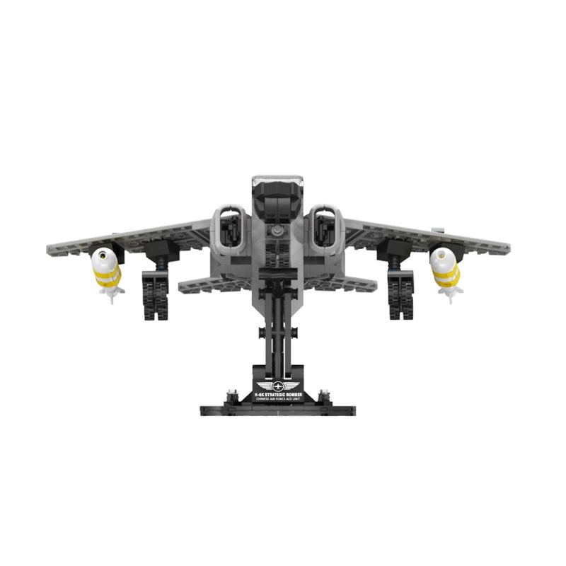 JAKI JK9157 9157 non  MÁY BAY NÉM BOM TẦM XA H-6K bộ đồ chơi xếp lắp ráp ghép mô hình MILITARY ZONE H-6K LONG-RANGE BOMBER 414 khối