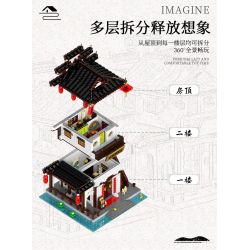 XINGBAO XB-01034 01034 XB01034 non  TRÀ XUÂN bộ đồ chơi xếp lắp ráp ghép mô hình Mini Modular Đường Phố Thu Nhỏ 2673 khối