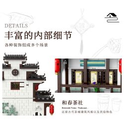 XINGBAO XB-01034 01034 XB01034 non  TRÀ XUÂN bộ đồ chơi xếp lắp ráp ghép mô hình Mini Modular Đường Phố Thu Nhỏ 2673 khối