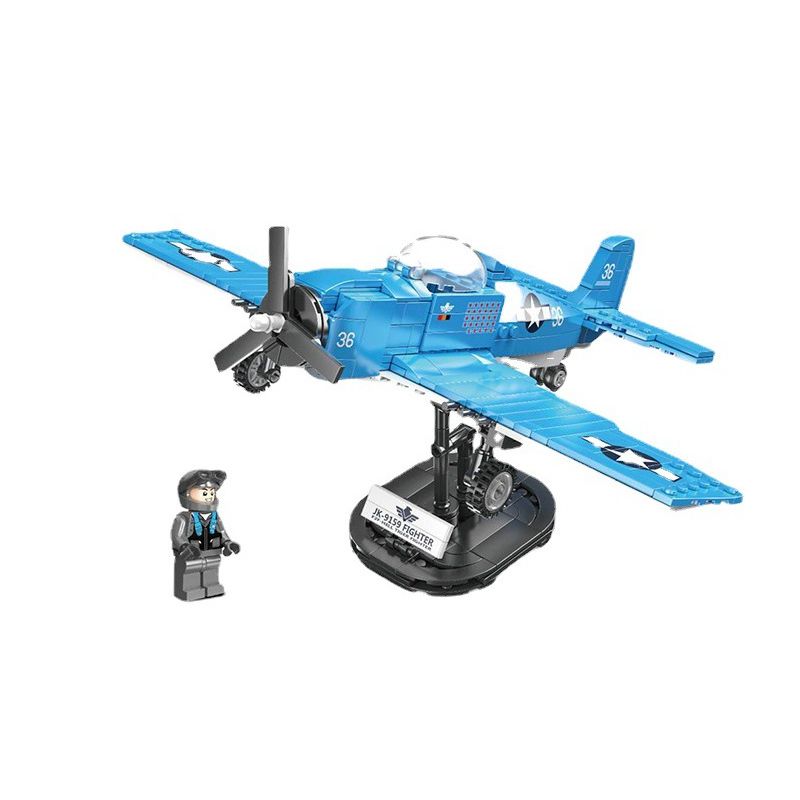 JAKI JK9159 9159 non Lego MÁY BAY CHIẾN ĐẤU HỔ ĐỊA NGỤC F2F THẾ THỨ HAI bộ đồ chơi xếp lắp ráp ghép mô hình MILITARY ZONE F2F HELL TIGER FIGHTER 356 khối