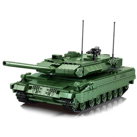 SEMBO 711002 non  XE TĂNG LEOPARD 2 ĐIỀU KHIỂN TỪ XA bộ đồ chơi xếp lắp ráp ghép mô hình Military Army SURVIVAL WARFARE Quân Sự Bộ Đội 1114 khối