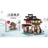 XINGBAO XB-01034 01034 XB01034 non  TRÀ XUÂN bộ đồ chơi xếp lắp ráp ghép mô hình Mini Modular Đường Phố Thu Nhỏ 2673 khối