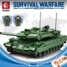 SEMBO 711002 non  XE TĂNG LEOPARD 2 ĐIỀU KHIỂN TỪ XA bộ đồ chơi xếp lắp ráp ghép mô hình Military Army SURVIVAL WARFARE Quân Sự Bộ Đội 1114 khối