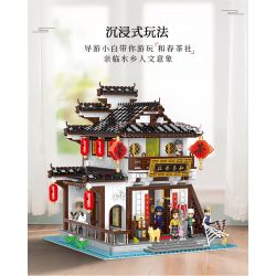 XINGBAO XB-01034 01034 XB01034 non  TRÀ XUÂN bộ đồ chơi xếp lắp ráp ghép mô hình Mini Modular Đường Phố Thu Nhỏ 2673 khối