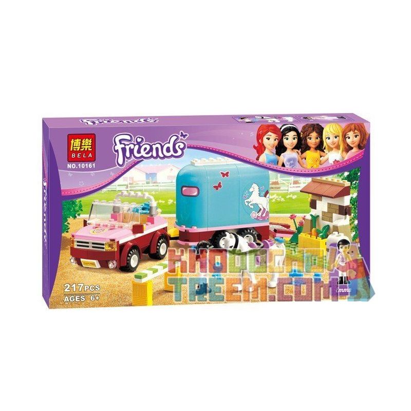 NOT Lego FRIENDS 3186 Emma's Horse Trailer, Bela 10161 Lari 10161 Xếp hình huấn luyện viên dạy ngựa của Emma 218 khối NOT Lego FRIENDS 3186 Emma's Horse Trailer, Bela 10161 Lari 10161 Xếp hình huấn luyện viên dạy ngựa của Emma 218 khối