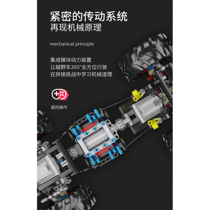 KJ35091 35091 non  XE OFF-ROAD BỐN LẦN TOÀN THỜI GIAN 4X4 tỷ lệ 1:16 bộ đồ chơi xếp lắp ráp ghép mô hình  Kỹ Thuật Công Nghệ Cao Mô Hình Phương Tiện 1000 khối