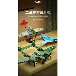 JAKI JK9158 9158 non  MÁY BAY CHIẾN ĐẤU NGỰA SẮT CỦA ĐỨC CỔ ĐIỂN TRONG THẾ THỨ HAI bộ đồ chơi xếp lắp ráp ghép mô hình MILITARY ZONE GERMAN IRON HORSE FIGHTER 338 khối