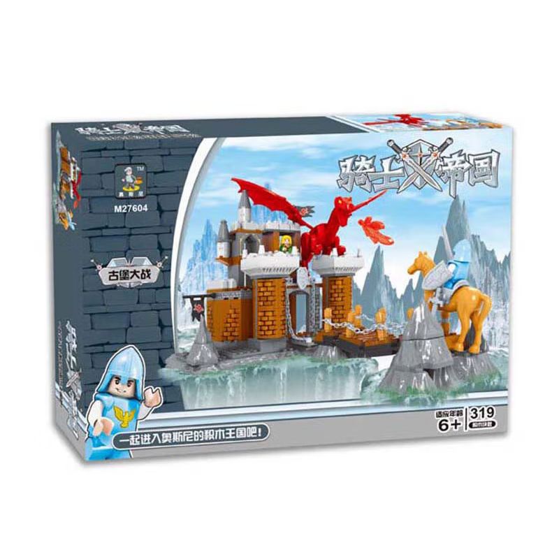 AUSINI M27604 27604 non  LÂU ĐÀI WYVERN bộ đồ chơi xếp lắp ráp ghép mô hình 319 khối