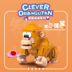 OPENING KD99002-3 99002-3 non  ĐƯỜI ƯƠI TRÍ TUỆ bộ đồ chơi xếp lắp ráp ghép mô hình CLEVER ORANGUTAN - EVERYTHING CAN BE CLAMPED