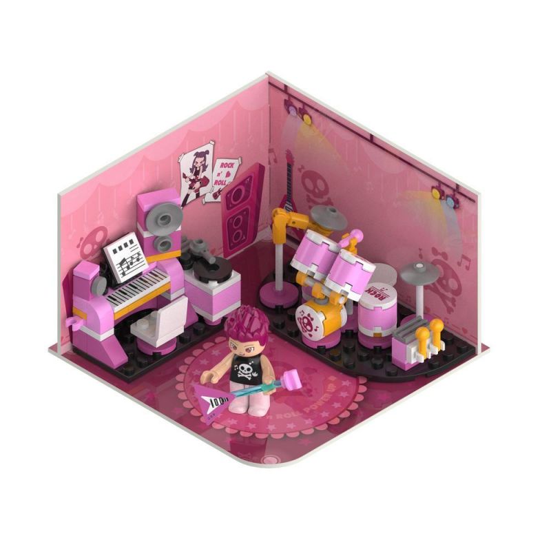 JAKI JK2161 2161 JK2162 2162 JK2163 2163 JK2160 2160 non  PHÒNG THANH NHẠC ALLEN KHOA HỌC AI BONNIE TẬP THỂ DỤC SALLY NGHỆ THUẬT VIRGINIA bộ đồ chơi xếp lắp ráp ghép mô hình Girl Con Gái 451 khối