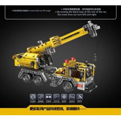 QIAO LE TONG 5356 non  CẦU TRỤC CƠ KHÍ bộ đồ chơi xếp lắp ráp ghép mô hình  CRANE Kỹ Thuật Công Nghệ Cao Mô Hình Phương Tiện 435 khối