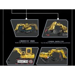 QIAO LE TONG 5355 non  MÁY XÚC. bộ đồ chơi xếp lắp ráp ghép mô hình  EXCAVATOR Kỹ Thuật Công Nghệ Cao Mô Hình Phương Tiện 522 khối