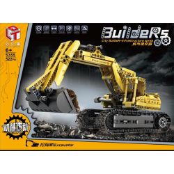 QIAO LE TONG 5355 non  MÁY XÚC. bộ đồ chơi xếp lắp ráp ghép mô hình  EXCAVATOR Kỹ Thuật Công Nghệ Cao Mô Hình Phương Tiện 522 khối