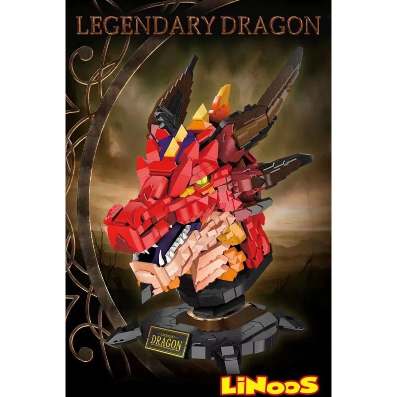 LINOOS LN1008 1008 LN1011 1011 non  DIÊN LONG bộ đồ chơi xếp lắp ráp ghép mô hình Creator Expert LEGENDARY DRAGON Chuyên Gia Sáng Tạo 2713 khối