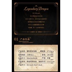 LINOOS LN1008 1008 LN1011 1011 non  DIÊN LONG bộ đồ chơi xếp lắp ráp ghép mô hình Creator Expert LEGENDARY DRAGON Chuyên Gia Sáng Tạo 2713 khối