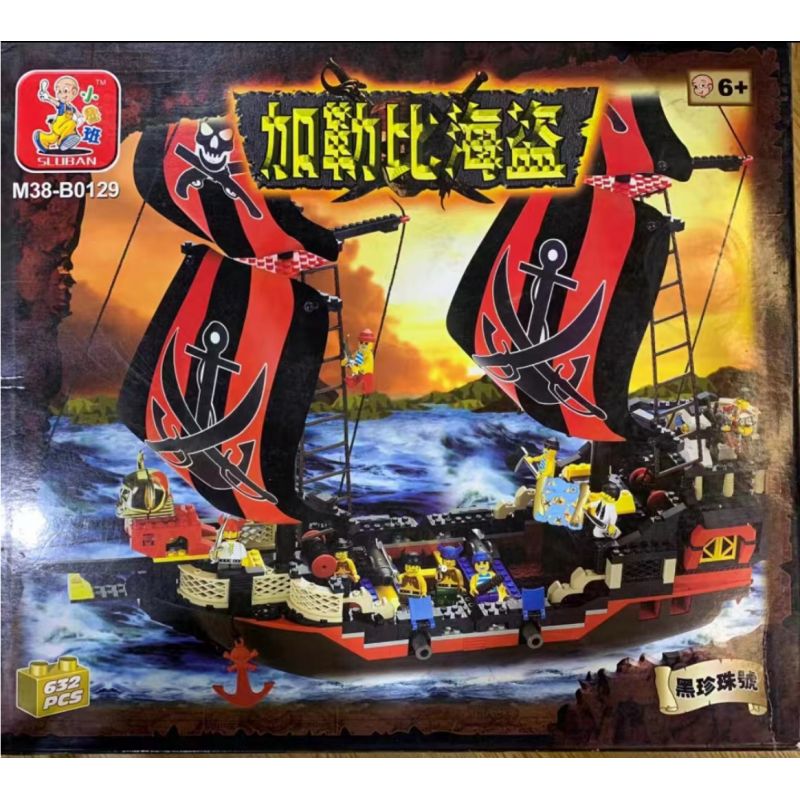 SLUBAN M38-B0129 B0129 0129 M38B0129 38-B0129 non Lego NGỌC TRAI ĐEN bộ đồ chơi xếp lắp ráp ghép mô hình Pirates Of The Caribbean Cướp Biển Vùng Caribe 632 khối