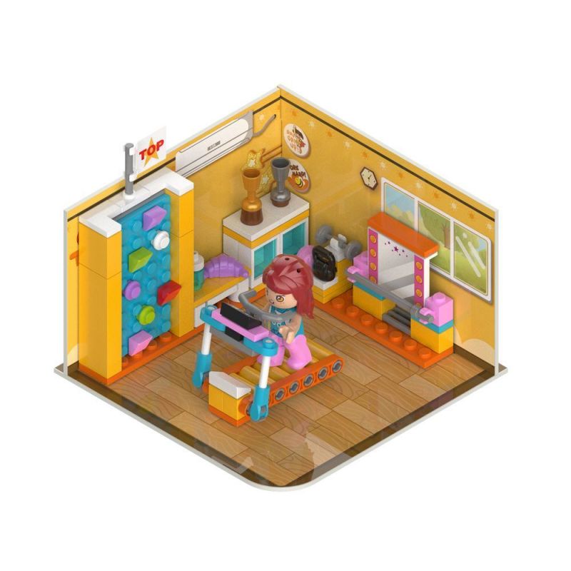 JAKI JK2161 2161 JK2162 2162 JK2163 2163 JK2160 2160 non  PHÒNG THANH NHẠC ALLEN KHOA HỌC AI BONNIE TẬP THỂ DỤC SALLY NGHỆ THUẬT VIRGINIA bộ đồ chơi xếp lắp ráp ghép mô hình Girl Con Gái 451 khối