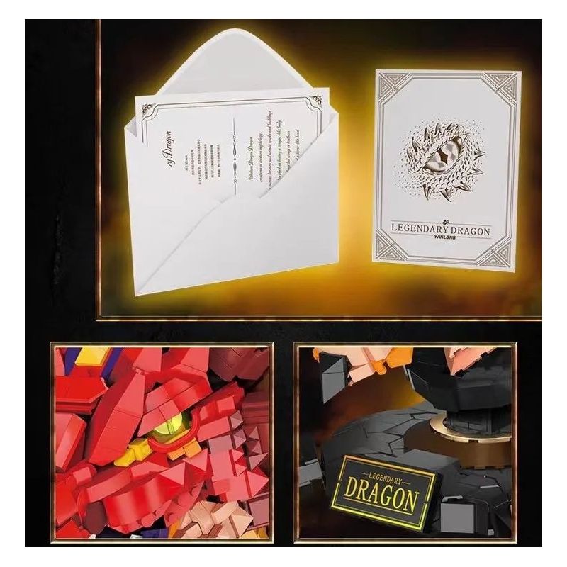 LINOOS LN1008 1008 LN1011 1011 non  DIÊN LONG bộ đồ chơi xếp lắp ráp ghép mô hình Creator Expert LEGENDARY DRAGON Chuyên Gia Sáng Tạo 2713 khối
