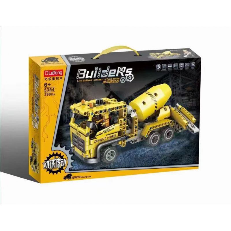QIAO LE TONG 5354 non  XE TRỘN bộ đồ chơi xếp lắp ráp ghép mô hình  MIXING CAR Kỹ Thuật Công Nghệ Cao Mô Hình Phương Tiện 398 khối