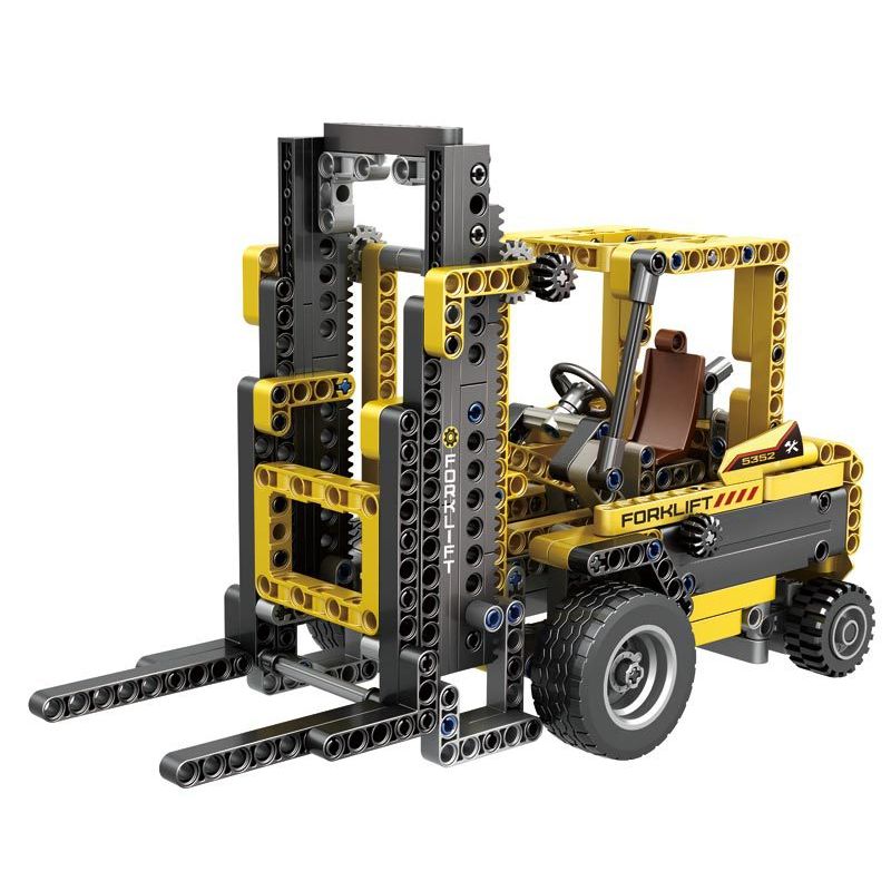 QIAO LE TONG 5352 non Lego XE NÂNG bộ đồ chơi xếp lắp ráp ghép mô hình Technic FORKLIFT TRUCK Kỹ Thuật Công Nghệ Cao Mô Hình Phương Tiện 322 khối