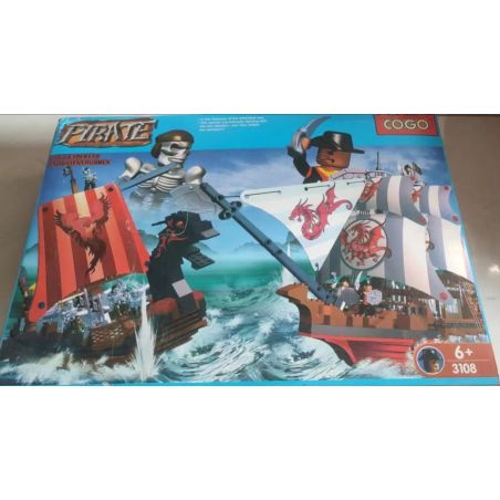 COGO 3108 non  TÀU CƯỚP BIỂN bộ đồ chơi xếp lắp ráp ghép mô hình PIRATE