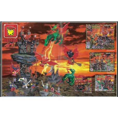 OXFORD ODD50000 50000 non  RỒNG HAI ĐẦU bộ đồ chơi xếp lắp ráp ghép mô hình Medieval Castle 쌍두용 DRAGON Chiến Tranh Trung Cổ