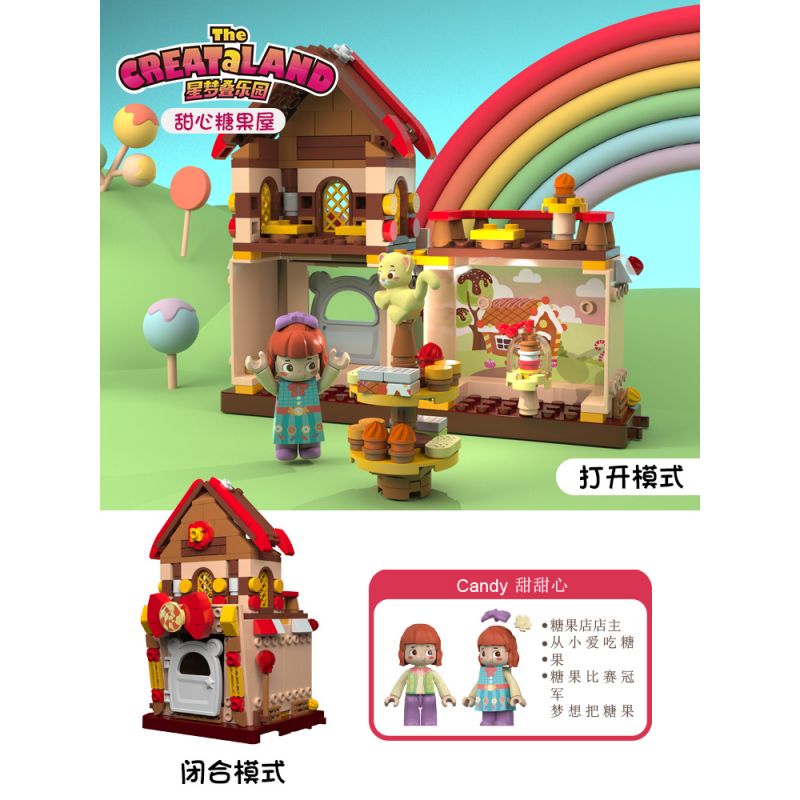 JAKI JK2110 2110 non  NGÔI NHÀ KẸO NGỌT NGÀO bộ đồ chơi xếp lắp ráp ghép mô hình THE GREAT LAND 260 khối