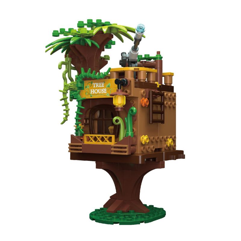 JAKI JK2111 2111 non Lego NGÔI NHÀ TRÊN CÂY TRONG RỪNG bộ đồ chơi xếp lắp ráp ghép mô hình THE GREAT LAND TREE HOUSE 250 khối