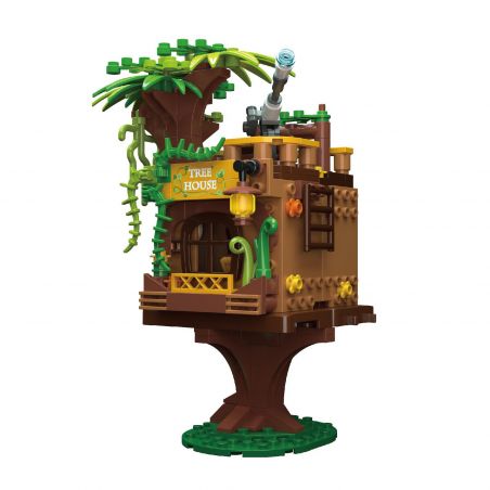JAKI JK2111 2111 non  NGÔI NHÀ TRÊN CÂY TRONG RỪNG bộ đồ chơi xếp lắp ráp ghép mô hình THE GREAT LAND TREE HOUSE 250 khối