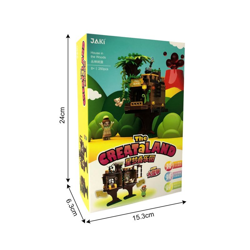 JAKI JK2111 2111 non  NGÔI NHÀ TRÊN CÂY TRONG RỪNG bộ đồ chơi xếp lắp ráp ghép mô hình THE GREAT LAND TREE HOUSE 250 khối