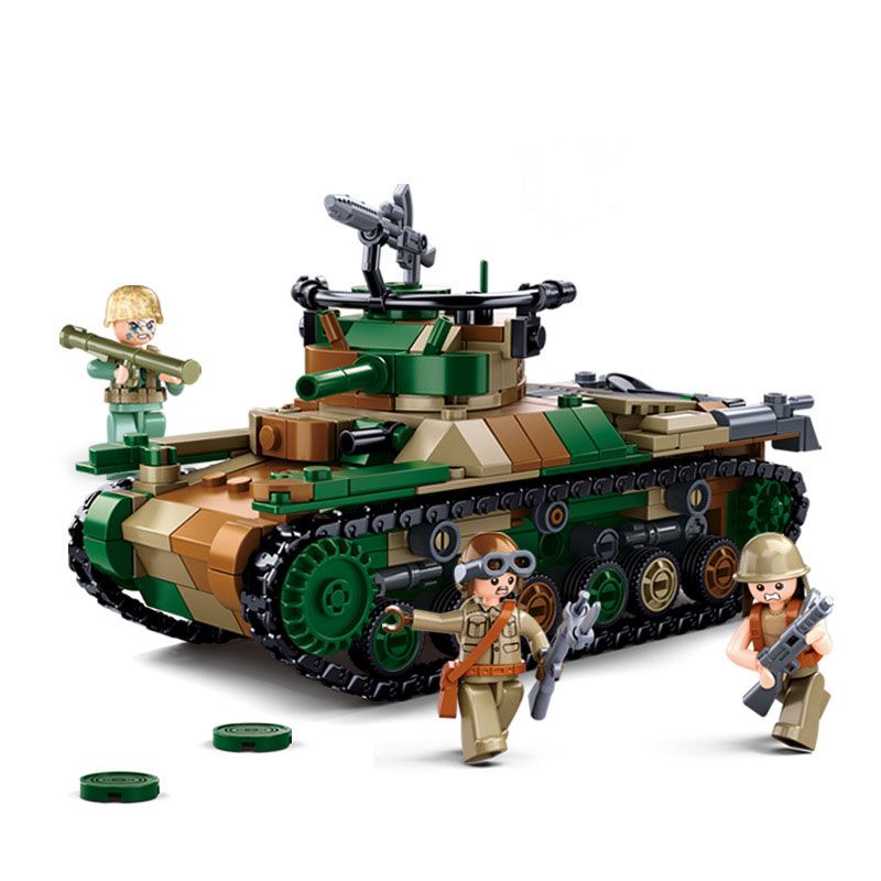 SLUBAN M38-B1107 B1107 1107 M38B1107 38-B1107 non Lego XE TĂNG HẠNG TRUNG KIỂU 97 bộ đồ chơi xếp lắp ráp ghép mô hình 563 khối