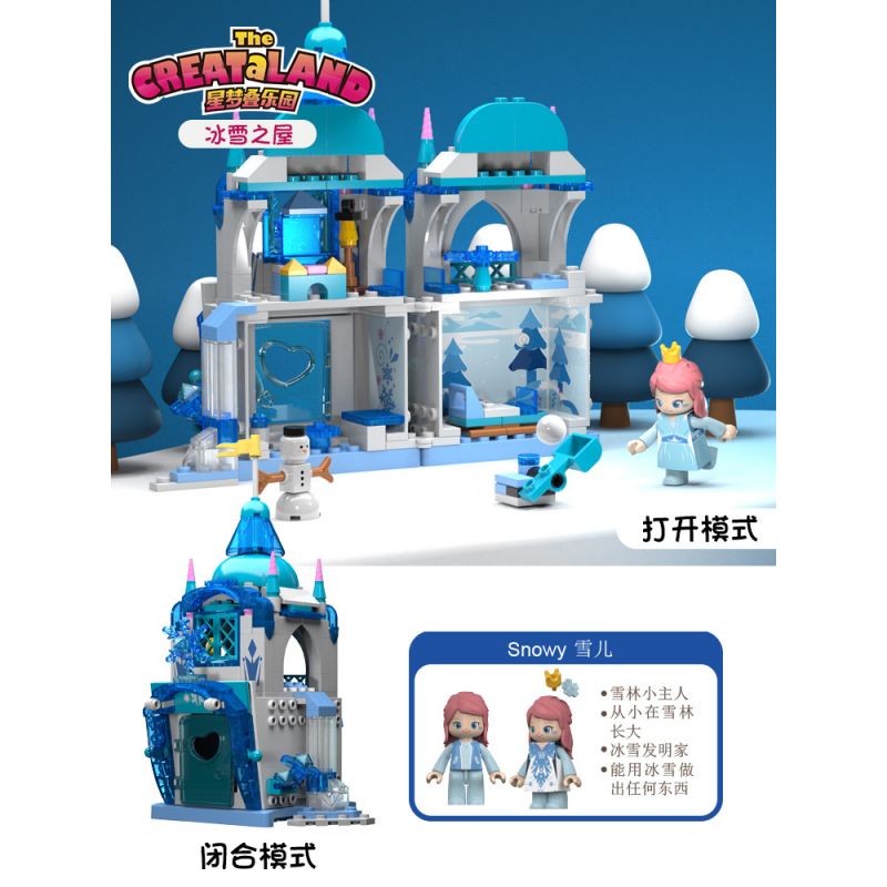 JAKI JK2108 2108 non  NHÀ BĂNG bộ đồ chơi xếp lắp ráp ghép mô hình THE GREAT LAND 199 khối