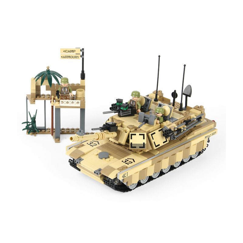 ACHKO 40003 non Lego XE TĂNG CHÍNH M1A2 ABRAM bộ đồ chơi xếp lắp ráp ghép mô hình Military Army DREAM CAR Quân Sự Bộ Đội 914 khối