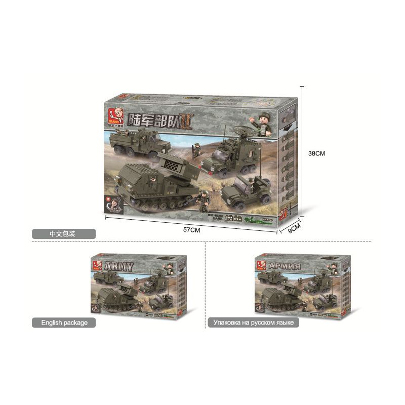 SLUBAN M38-B0310 B0310 0310 M38B0310 38-B0310 non  QUÂN ĐỘI TRIAS 2-LỰC LƯỢNG ĐẦU TIÊN bộ đồ chơi xếp lắp ráp ghép mô hình Land Forces 2 Sức Mạnh Mặt Đất 864 khối