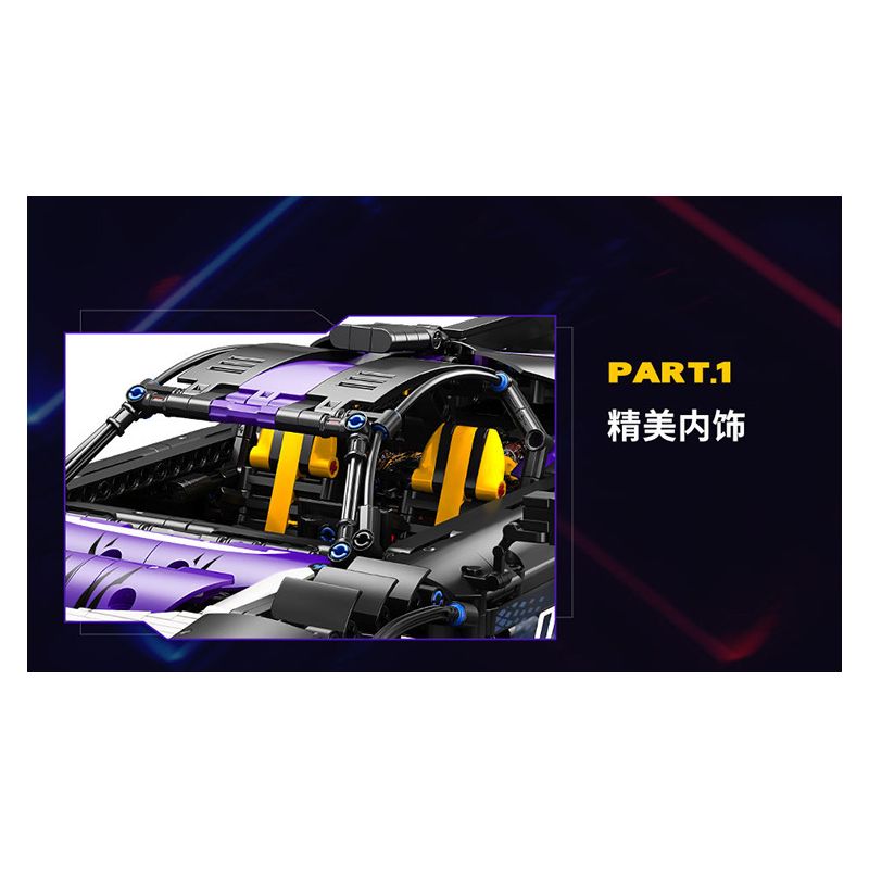 MOYU BLOCK MY88020 88020 non  MERCEDES-AMG MỘT tỷ lệ 1:10 bộ đồ chơi xếp lắp ráp ghép mô hình  BENZ AMG ONE Kỹ Thuật Công Nghệ Cao Mô Hình Phương Tiện 2244 khối