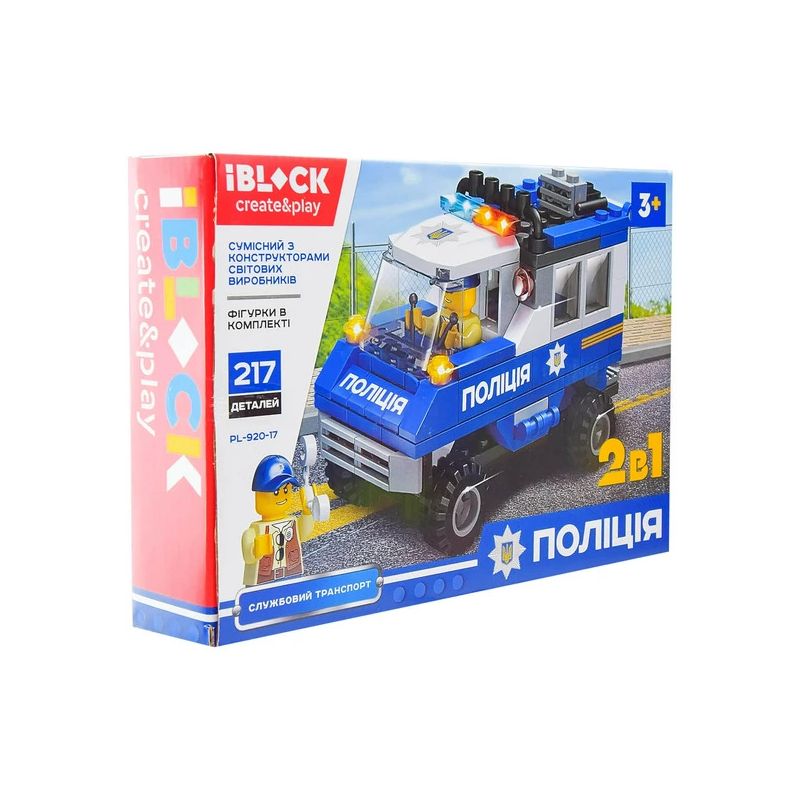 IBLOCK PL-920-17 920-17 PL920-17 STAR MERRY SM607 non  TRỰC THĂNG CẢNH SÁT 2 TRONG 1 bộ đồ chơi xếp lắp ráp ghép mô hình City CITY POLICE Thành Phố 215 khối