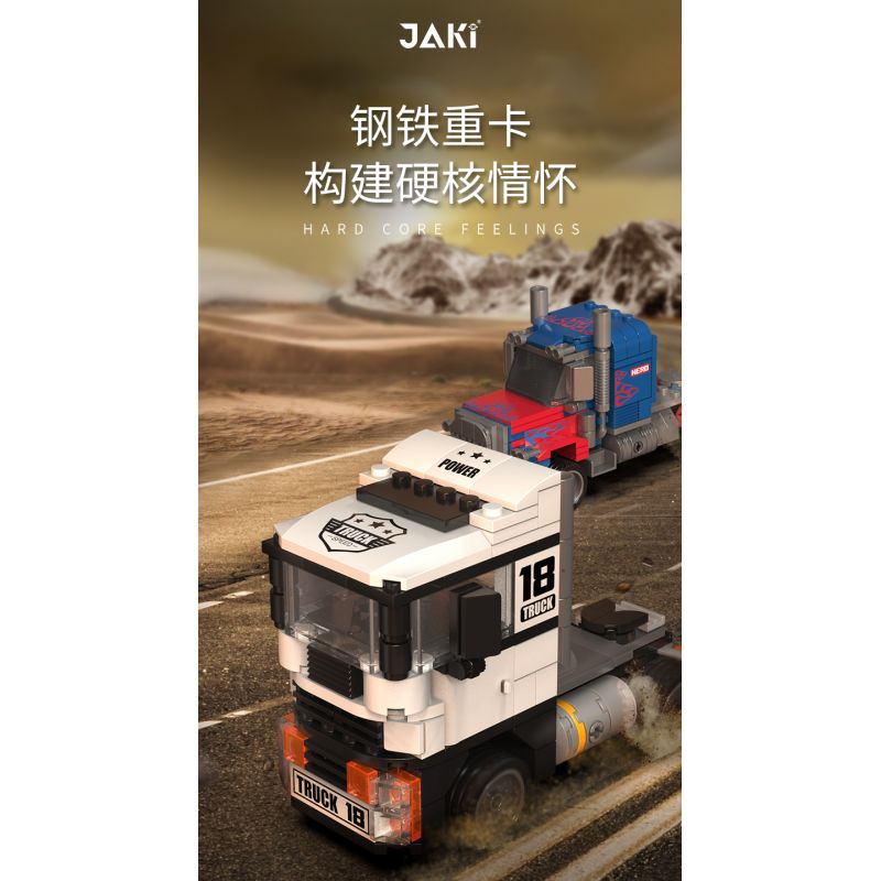 JAKI JK9062 9062 non  XE TẢI PETER bộ đồ chơi xếp lắp ráp ghép mô hình Racers TRUCK SET Đua Tốc Độ 183 khối