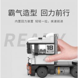 JAKI JK9062 9062 non  XE TẢI PETER bộ đồ chơi xếp lắp ráp ghép mô hình Racers TRUCK SET Đua Tốc Độ 183 khối