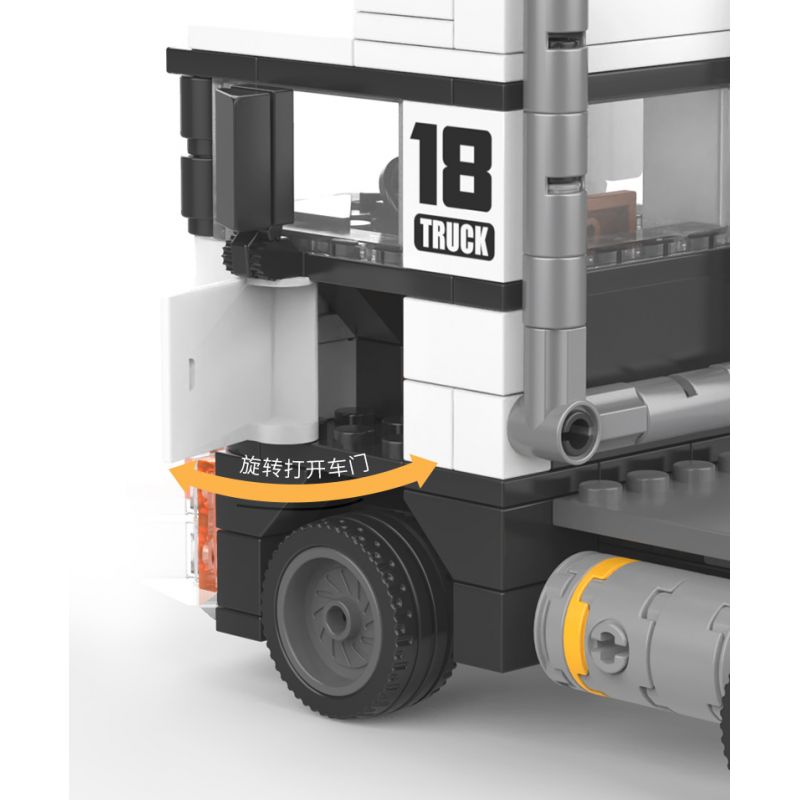 JAKI JK9062 9062 non  XE TẢI PETER bộ đồ chơi xếp lắp ráp ghép mô hình Racers TRUCK SET Đua Tốc Độ 183 khối