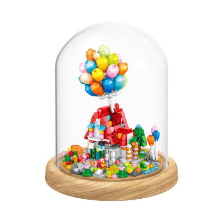 ZHEGAO 00991 non  NHÀ BÓNG bộ đồ chơi xếp lắp ráp ghép mô hình Creator BALLOON HOUSE Sáng Tạo 579 khối