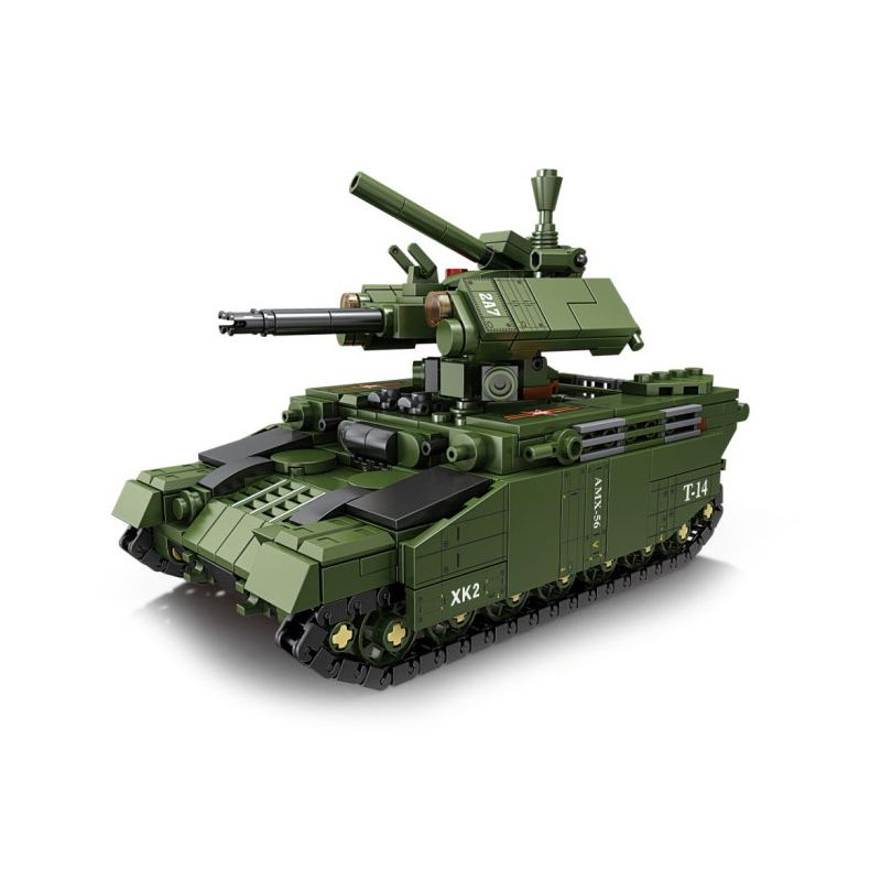 Kazi KY84142 84142 non Lego XE TĂNG HỦY DIỆT BMPT bộ đồ chơi xếp lắp ráp ghép mô hình Military Army Quân Sự Bộ Đội 1020 khối